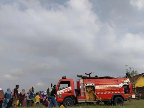 Central Java Indonesia 21 May 2026: Firefighter socialization for kindergarten  Stock Photos