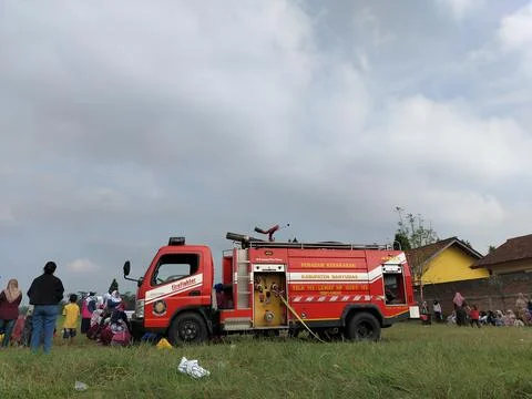 Central Java Indonesia 21 May 2026: Firefighter socialization for kindergarten  Stock Photos
