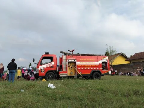 Central Java Indonesia 21 May 2026: Firefighter socialization for kindergarten  Stock Photos