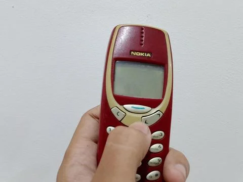 Central Java Indonesia 21 October 2025: a vintage Nokia mobile phone, old Фото