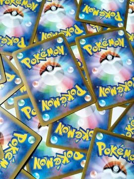 Central Java Indonesia 22 April 2026: Back side of Japanese Pokémon TCG card fea Stock-Fotos