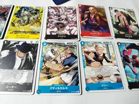 Central Java Indonesia 22 April 2026: Popular One Piece Card Game cards showcasi Stock-Fotos