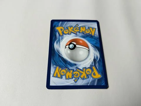 Central Java Indonesia 22 may 2026: Back side of Pokémon TCG card featuring icon Stock-Fotos