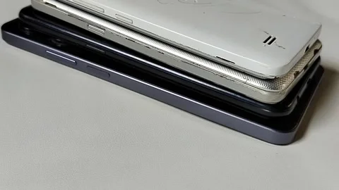 Central Java Indonesia 23 March 2026: Multiple smartphones stacked together. Stock-Footage 332067044