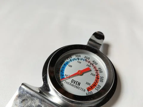 Central Java Indonesia 23 March 2026: Stainless steel oven thermometer showing 스톡 사진