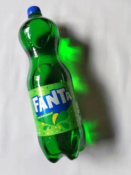 Central Java Indonesia 24 March 2026: Fanta Fruit Punch carbonated beverage  Stock-Fotos