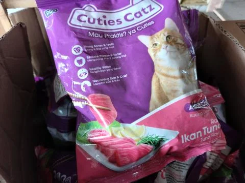 Central Java Indonesia 25 june 2026: A close-up of packaged tuna-flavored dry  Foto stock