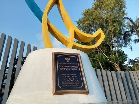 Central Java Indonesia 26 June 2024: Welcome Monument at Jetis Tourism Village Stock Photos