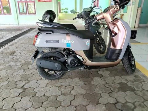 Central Java Indonesia 26 May 2026: Automatic motorcycle parked safely  Fotos de archivo