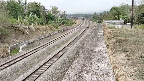 Central Java Indonesia 26 September 2026: Elevated view of a Kereta Api Indonesi 動画素材 346533418