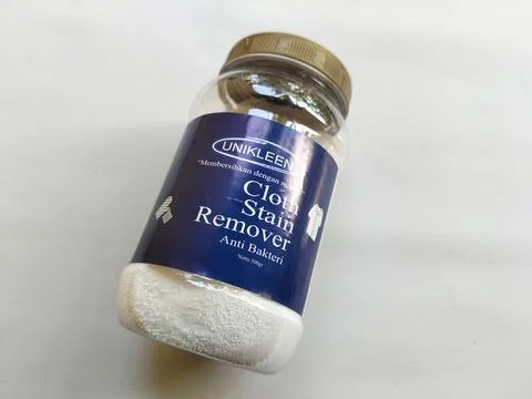 Central Java Indonesia 27 July 2026: Close-up of a bottle of cloth stain remover Fotos de archivo