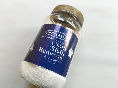 Central Java Indonesia 27 July 2026: Close-up of a bottle of cloth stain remover Fotos de archivo