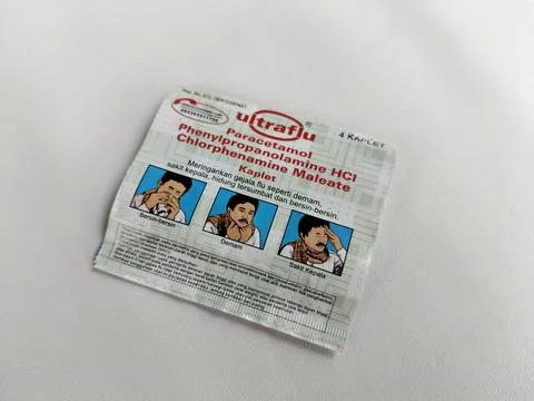 Central Java Indonesia 27 July 2026: Close-up of a limited over-the-counter medi Fotos de archivo