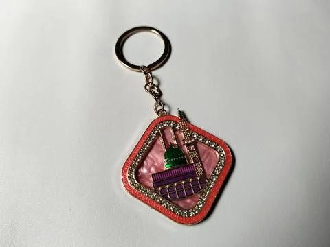 Central Java Indonesia 28 June 2026: Hajj and Umrah souvenir keychain. Stock-Fotos
