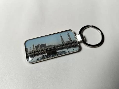 Central Java Indonesia 28 June 2026: Hajj and Umrah souvenir keychain. Stock Photos