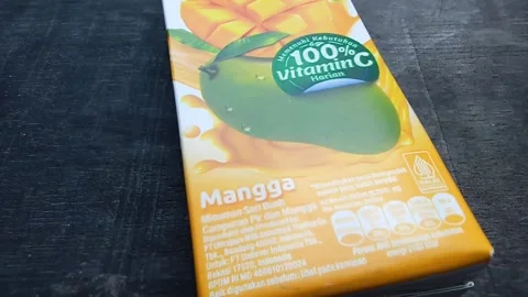 Central Java Indonesia, 29 October 2024: Buavita, a mango flavored fruit juice  Stockbeeldmateriaal 289741348