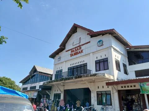 Central Java Indonesia 3 July 2026: Front view of Pasar Tambak, a traditional  Stock Photos