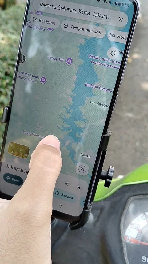 Central Java Indonesia 30 July 2026: Detailed close-up of a smartphone attached  Stock Footage 340898279
