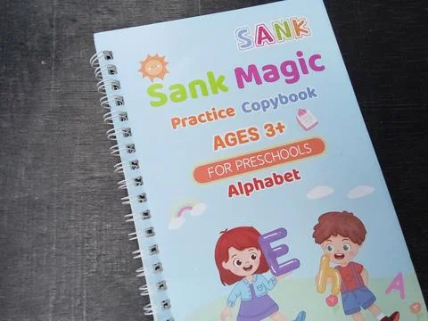 Central Java, Indonesia 30 July 2024: practice copybook for preschool Alphabet  Fotos Stock