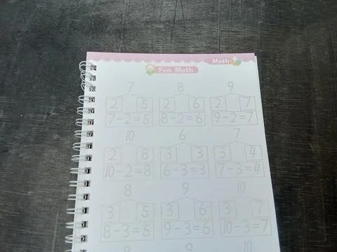 Central Java Indonesia 30 July 2024: practice copybook pages for preschools Stock-Fotos