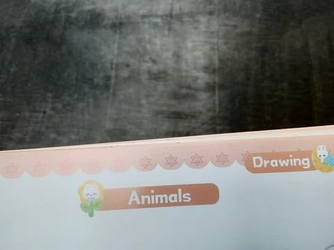 Central Java Indonesia 30 July 2024: partial page of drawing copybook  Фото