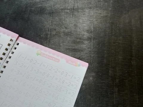 Central Java Indonesia 30 July 2024: practice copybook pages for preschools Stock-Fotos