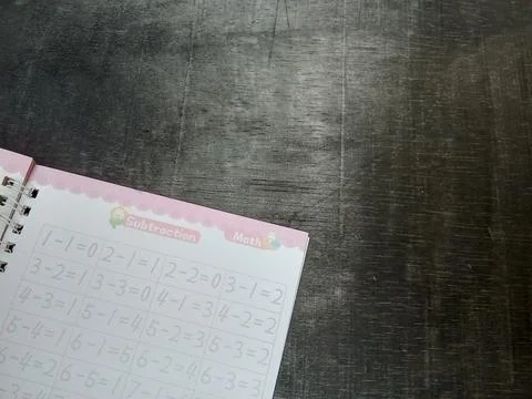 Central Java Indonesia 30 July 2024: practice copybook pages for preschools Фото