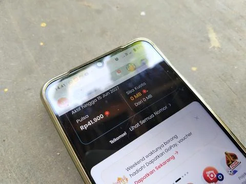 Central Java Indonesia 4 July 2026: Close-up of a smartphone displaying a mobile Stock Photos