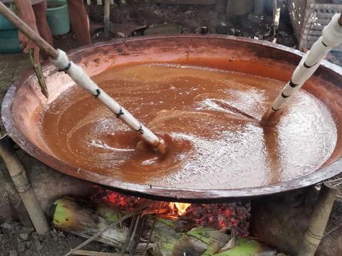 Central Java Indonesia 4 June 2026: Villagers work together to make traditional Stock Photos