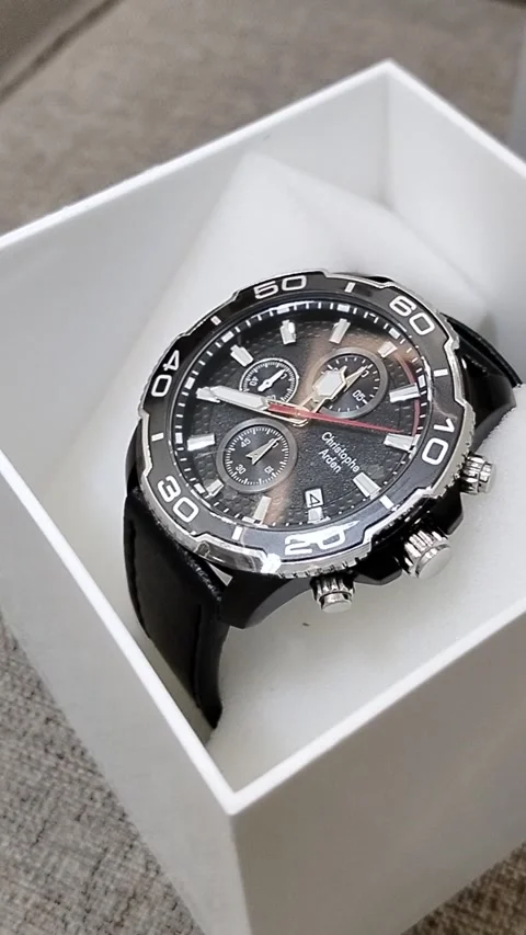 Central Java Indonesia 4 September 2026: A Christophe Arden men's chronograph  Stock-Footage 345162768