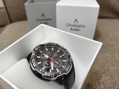 Central Java Indonesia 4 September 2026: A Christophe Arden men's chronograph Stock-Fotos