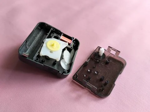 Central Java Indonesia 5 March 2026: Internal components of a quartz wall clock  Stock Photos