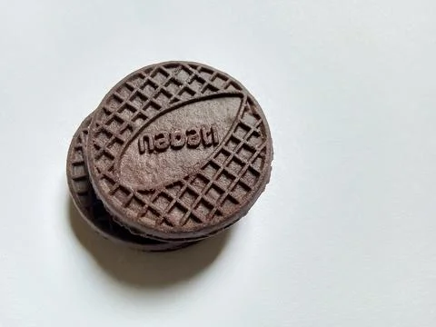 Central Java Indonesia 5 November 2024: chocolate biscuit cake with vanilla Фото