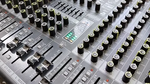 Central Java Indonesia 5 September 2026: Pro mixer control panel with various Stock Footage 345162844