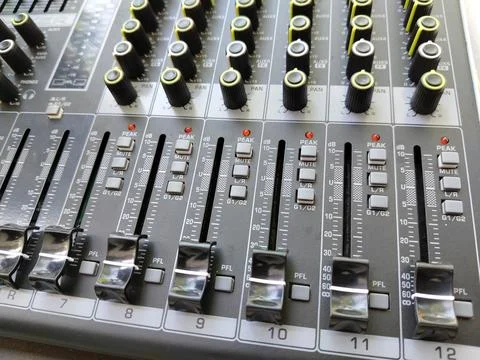 Central Java Indonesia 5 September 2026: Pro mixer control panel Stock Photos