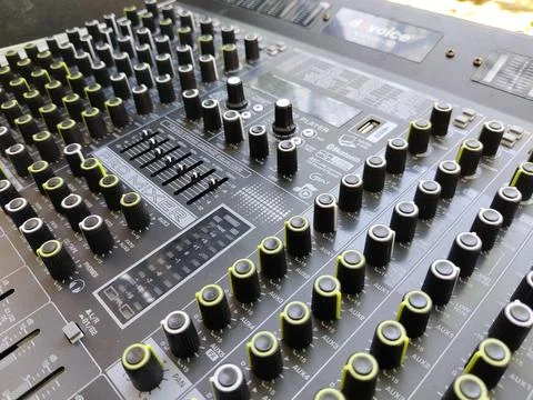 Central Java Indonesia 5 September 2026: Pro mixer control panel Stock Photos
