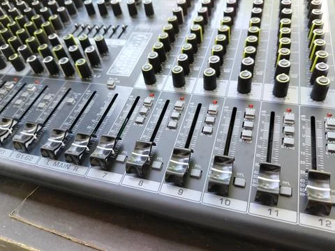 Central Java Indonesia 5 September 2026: Pro mixer control panel Stock Photos