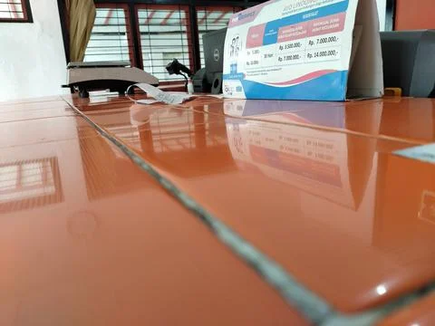 Central Java Indonesia 6 February 2026: Interior of a post office room  Stock-Fotos