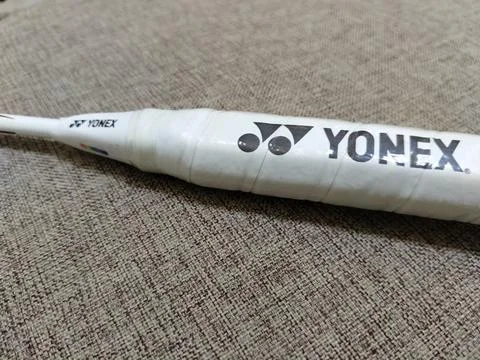 Central Java Indonesia 6 September 2026: A close-up view of a Yonex badminton ra Stock Photos