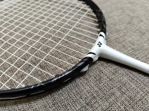 Central Java Indonesia 6 September 2026: A close-up view of a Yonex badminton ra Stock Photos