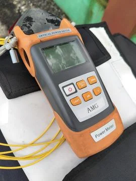 Central Java Indonesia 7 February 2026: Optical Power Meter (OPM) device Stock-Fotos
