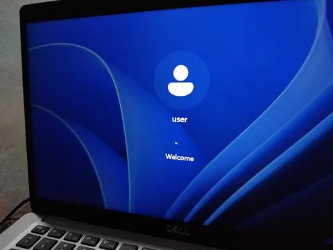 Central Java Indonesia 7 July 2026: A laptop at night with a glowing display  库存照片