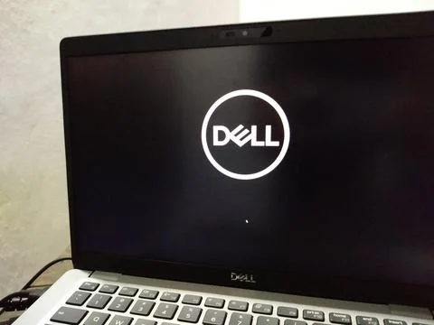 Central Java Indonesia 7 July 2026: A laptop at night with a glowing display  库存照片