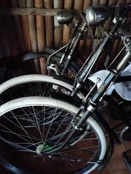 Central Java Indonesia 7 June 2026: Classic old bicycle with a rustic bamboo  Stock Photos