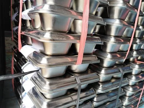 Central Java Indonesia 7 September 2026: Massive stacks of stainless steel  Stock Photos