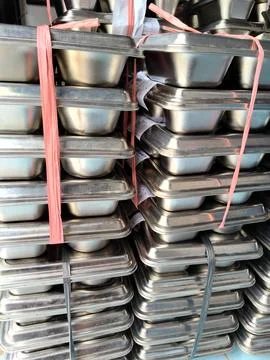 Central Java Indonesia 7 September 2026: Massive stacks of stainless steel  Stock-Fotos
