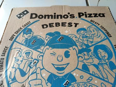 Central Java Indonesia 8 February 2026: Food packaging from Domino's Pizza. Stock Photos