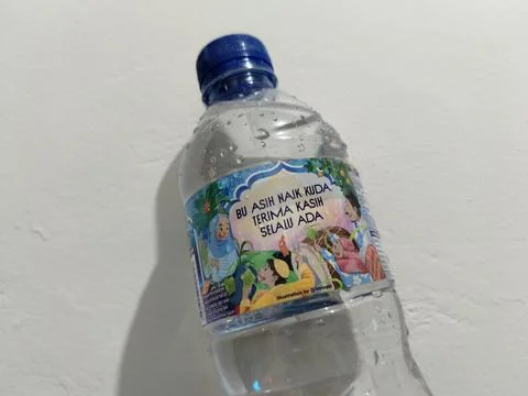 Central Java Indonesia 8 July 2026: Editorial image featuring an AQUA water Stock Photos