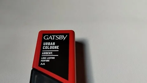 Central Java Indonesia 8 June 2026: premium Gatsby Urban Cologne Ardent perfume  Stock Footage 336975249