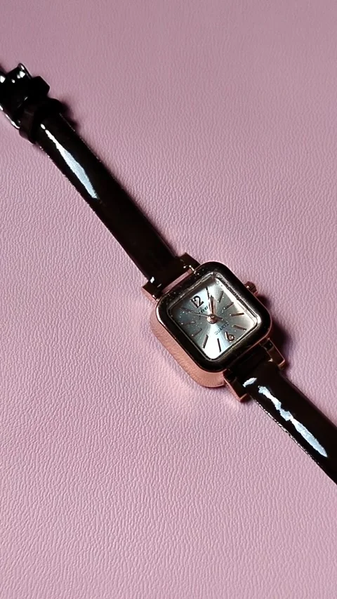 Central Java Indonesia 8 June 2026: This fashionable women's watch showcases a s Stock Footage 336975257